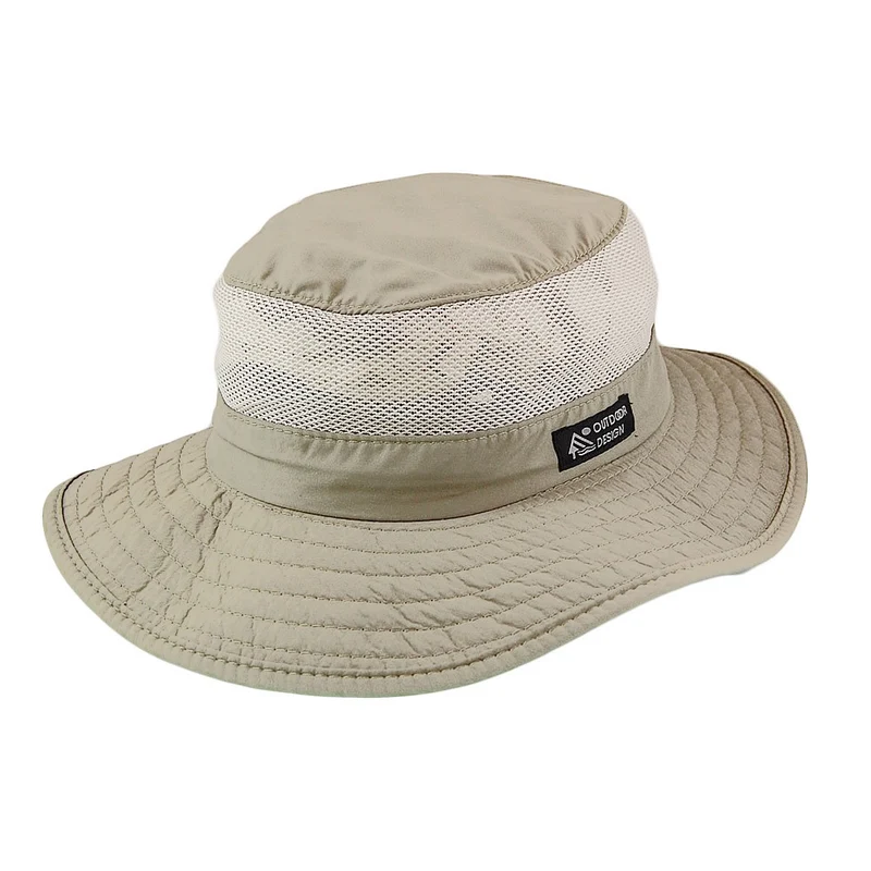 Chapeau Bob Boonie Pliable Ventilé Pliable khaki DORFMAN PACIFIC