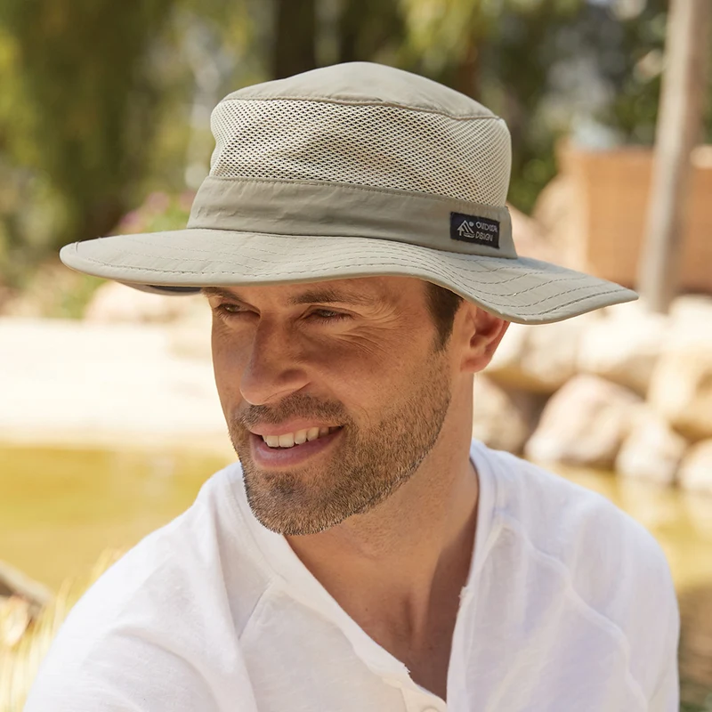 Chapeau Bob Boonie Pliable Ventilé Pliable khaki DORFMAN PACIFIC