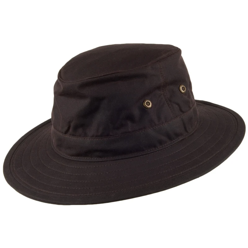 Chapeau Traveller en Coton Ciré Britannique marron FAILSWORTH