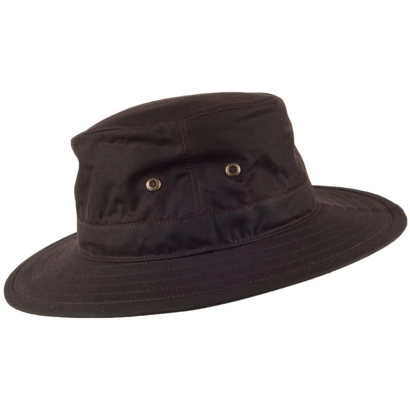 Chapeau Traveller en Coton Ciré Britannique marron FAILSWORTH