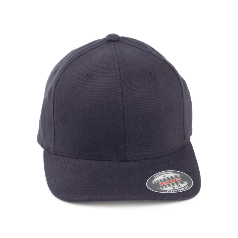Casquette en Coton Sergé Brossé Mid-Pro bleu marine FLEXFIT