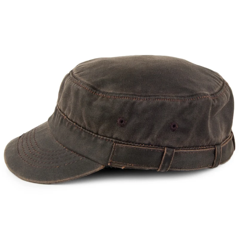 Casquette Militaire en Coton à Effet Usé marron DORFMAN PACIFIC