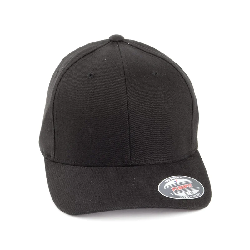 Casquette en Coton Sergé Brossé Mid-Pro noir FLEXFIT