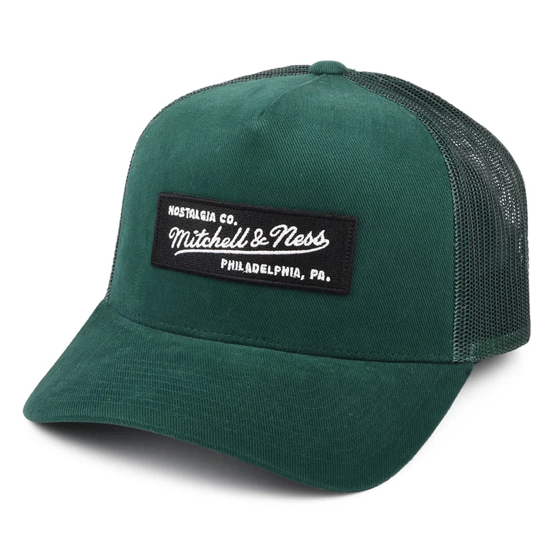 Casquette Trucker Branded Box Logo Classic vert foncé MITCHELL & NESS