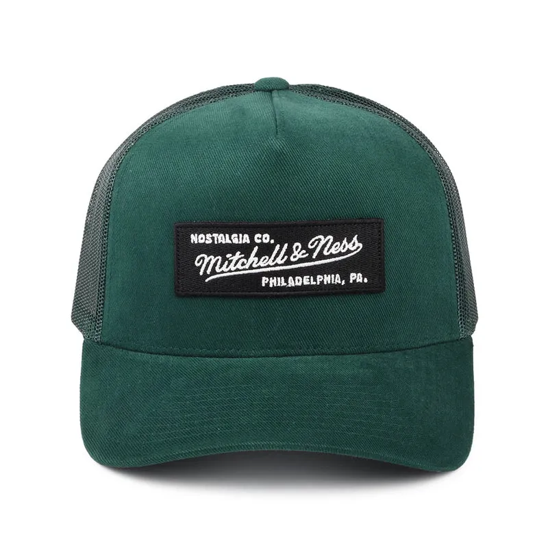 Casquette Trucker Branded Box Logo Classic vert foncé MITCHELL & NESS