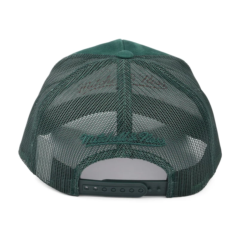 Casquette Trucker Branded Box Logo Classic vert foncé MITCHELL & NESS