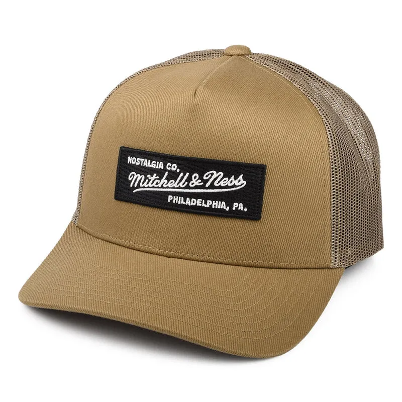 Casquette Trucker Branded Box Logo Classic beige sable MITCHELL & NESS