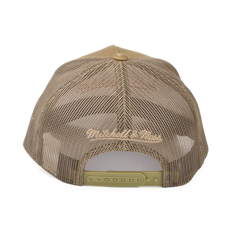Casquette Trucker Branded Box Logo Classic beige sable MITCHELL & NESS