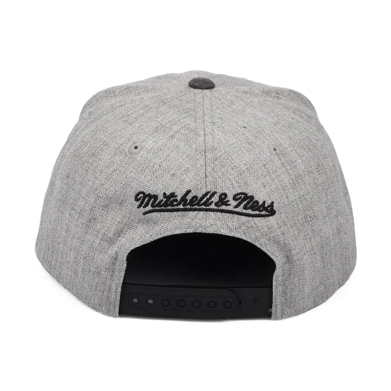 Casquette Snapback NBA Dual Heather Brooklyn Nets gris chiné MITCHELL & NESS