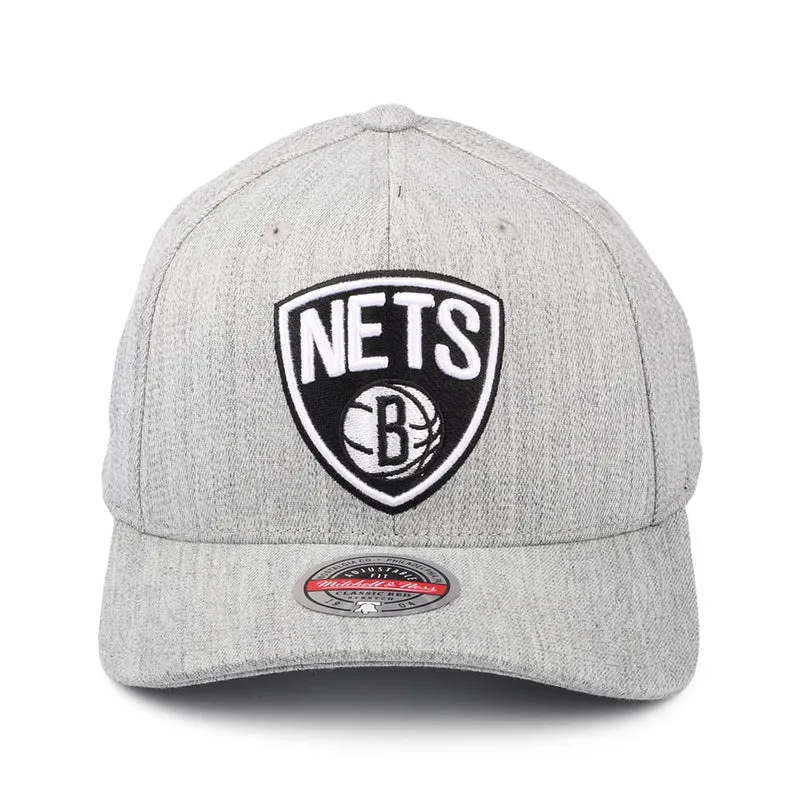 Casquette Snapback NBA Team Heather Redline Brooklyn Nets gris chiné MITCHELL & NESS