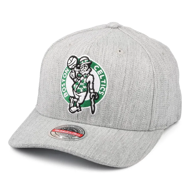 Casquette Snapback NBA Team Heather Redline Boston Celtics gris chiné MITCHELL & NESS