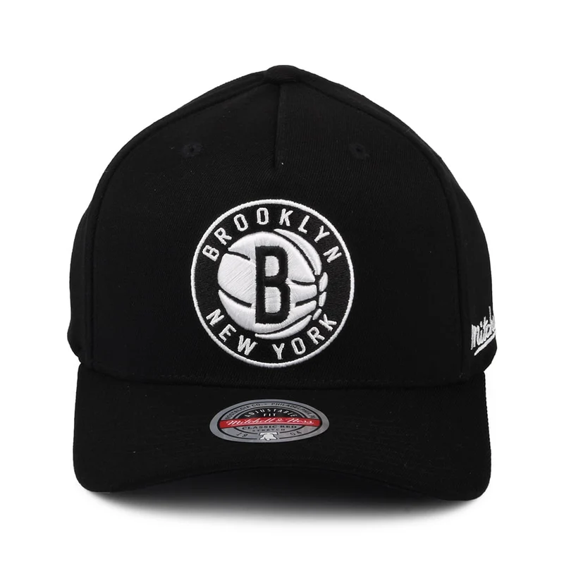 Casquette Snapback NBA Dropback Solid Redline Brooklyn Nets noir MITCHELL & NESS