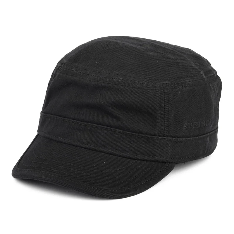 Casquette Militaire en Coton noir STETSON