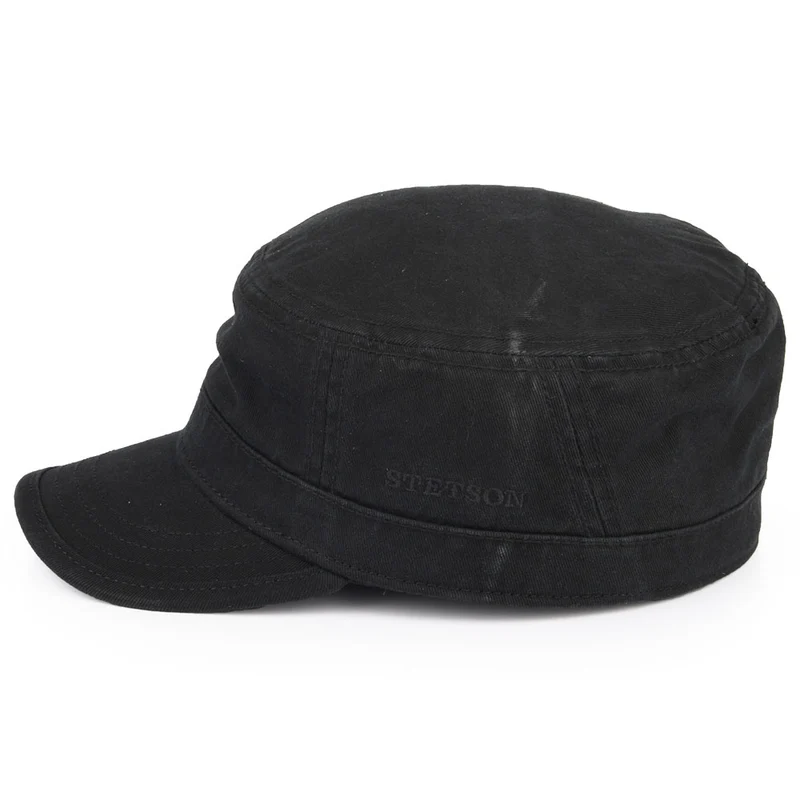 Casquette Militaire en Coton noir STETSON