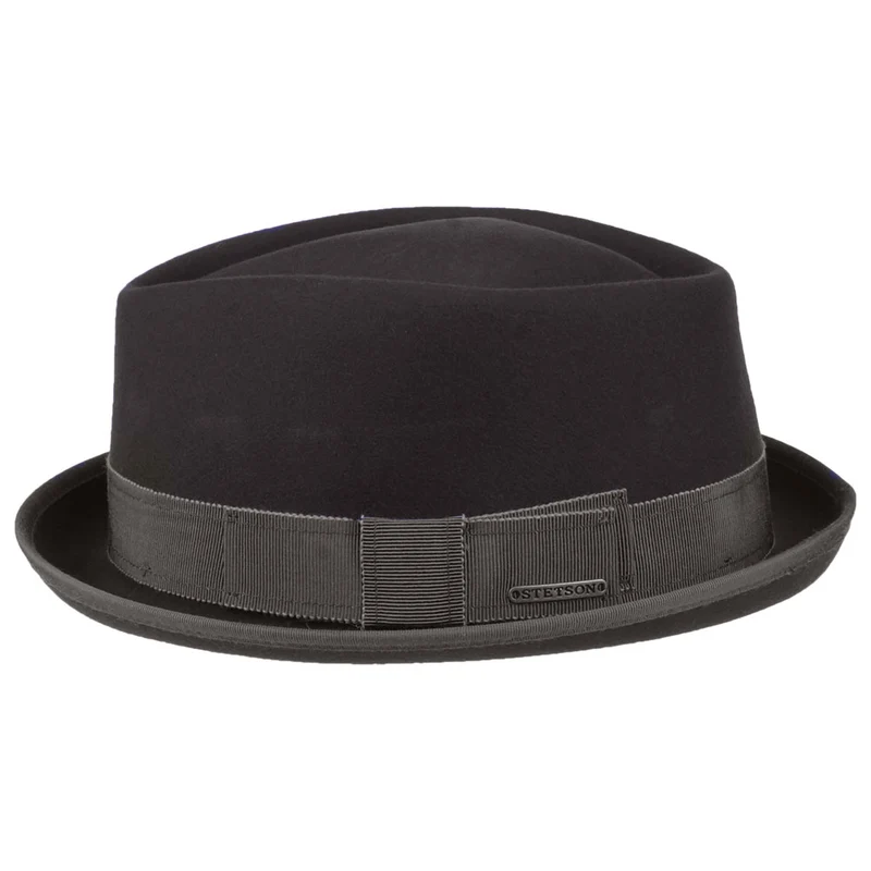 Chapeau Pork Pie Diamond Crown en Laine et Cachemire marron STETSON