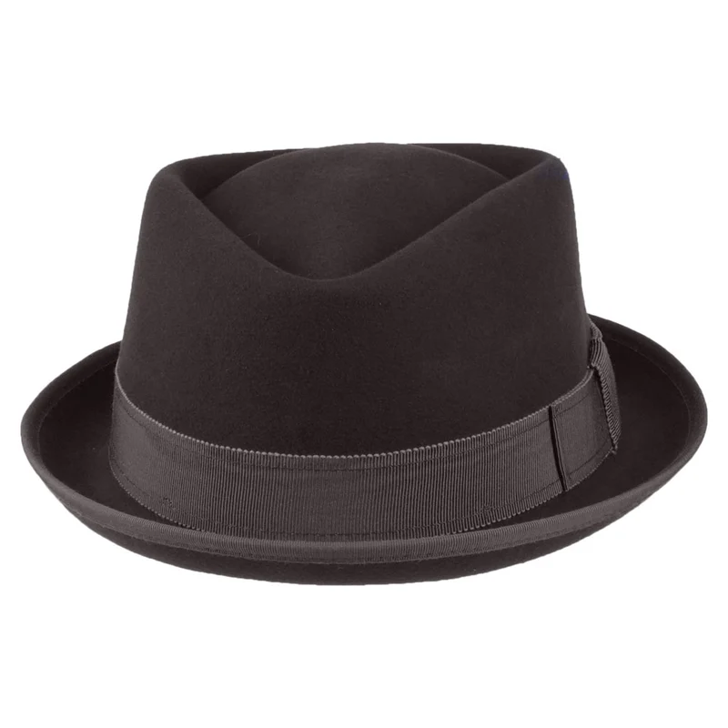Chapeau Pork Pie Diamond Crown en Laine et Cachemire marron STETSON