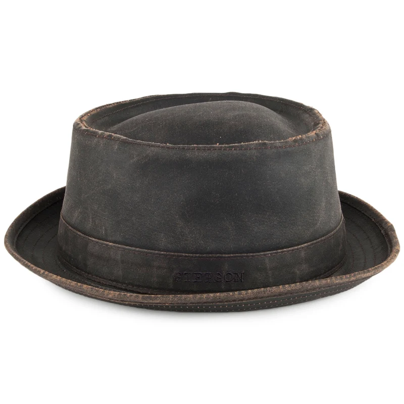 Chapeau Pork Pie Hydrofuge Odenton marron STETSON