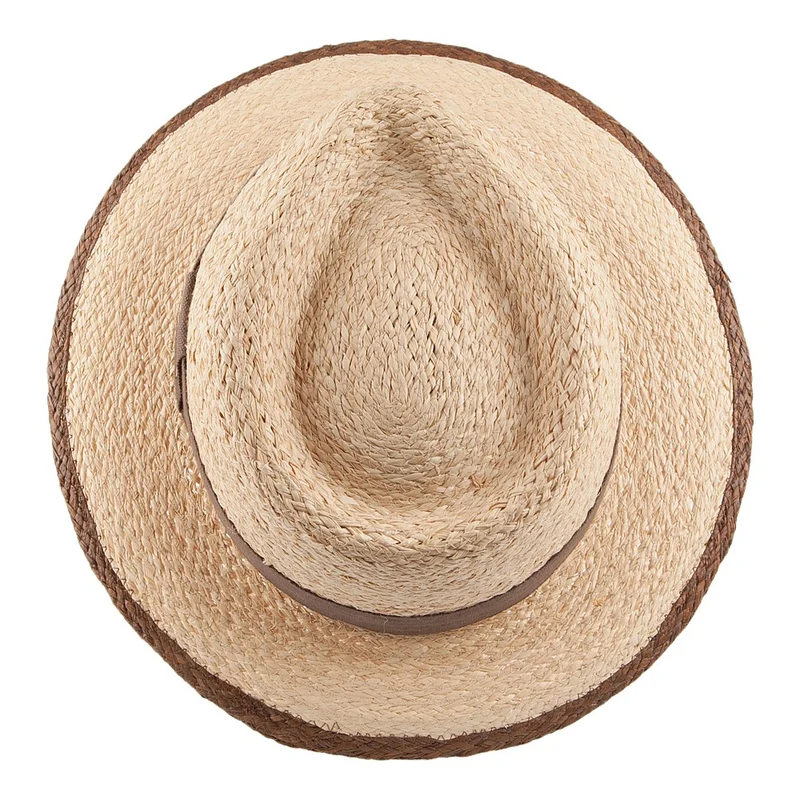 Chapeau Fedora en Raphia Teadrop naturel STETSON