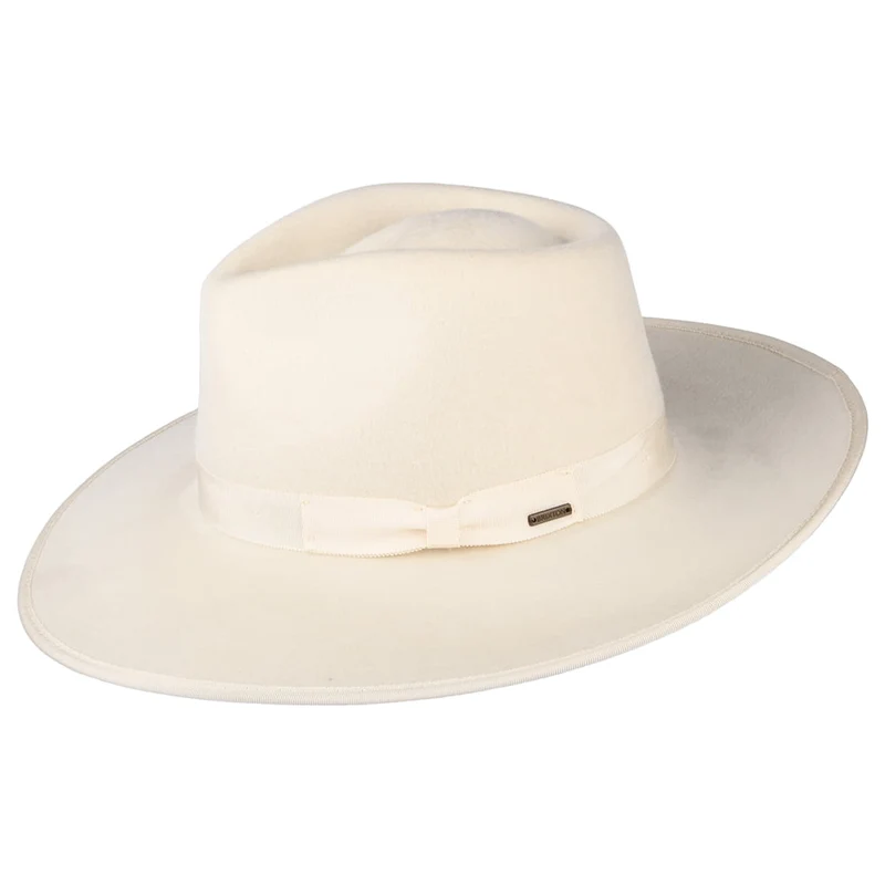 Chapeau de Cowboy en Laine Feutrée Jo Rancher blanc cassé BRIXTON