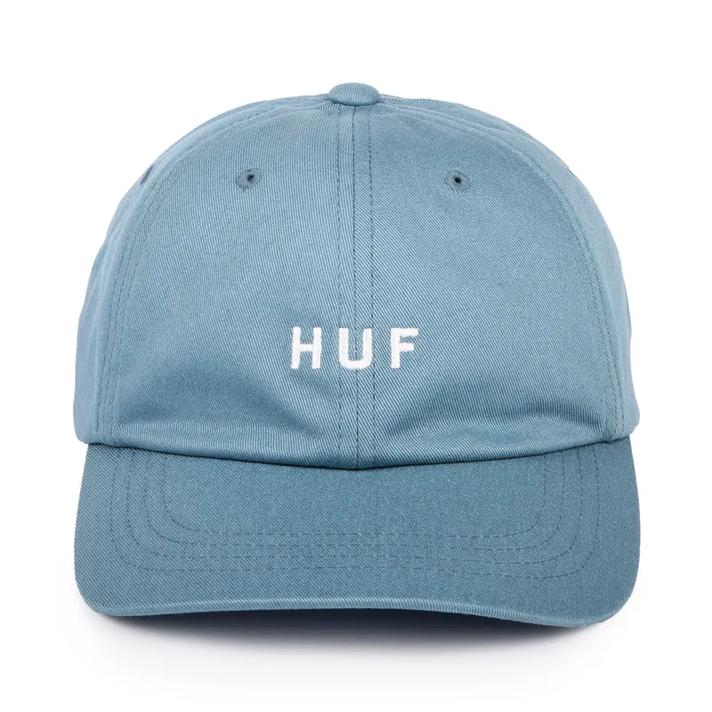 Casquette à Visière Incurvée en Coton Original Logo bleu clair HUF