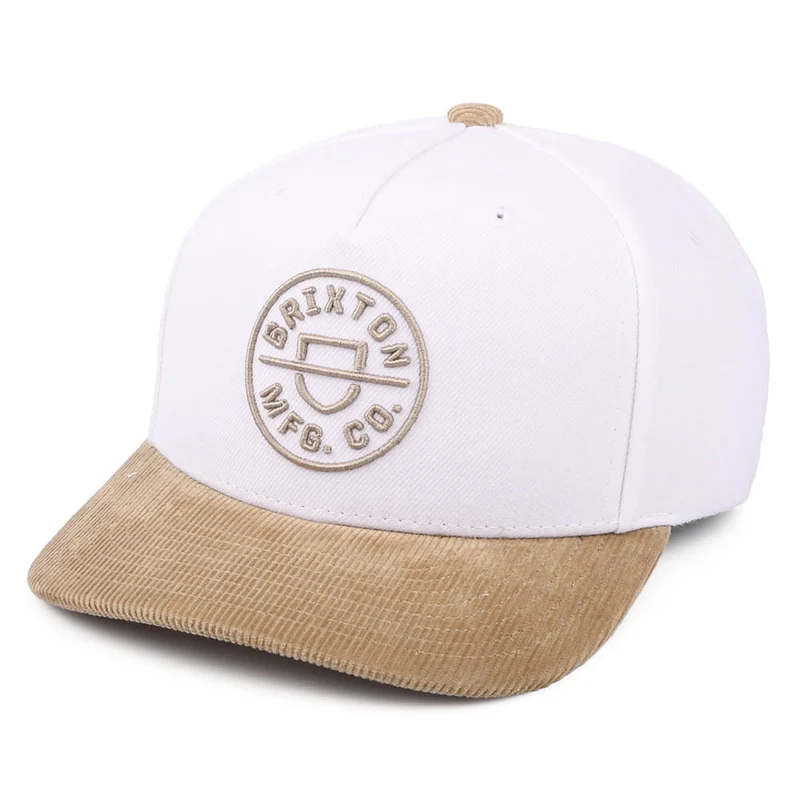 Casquette Snapback Crest MP blanc-khaki BRIXTON