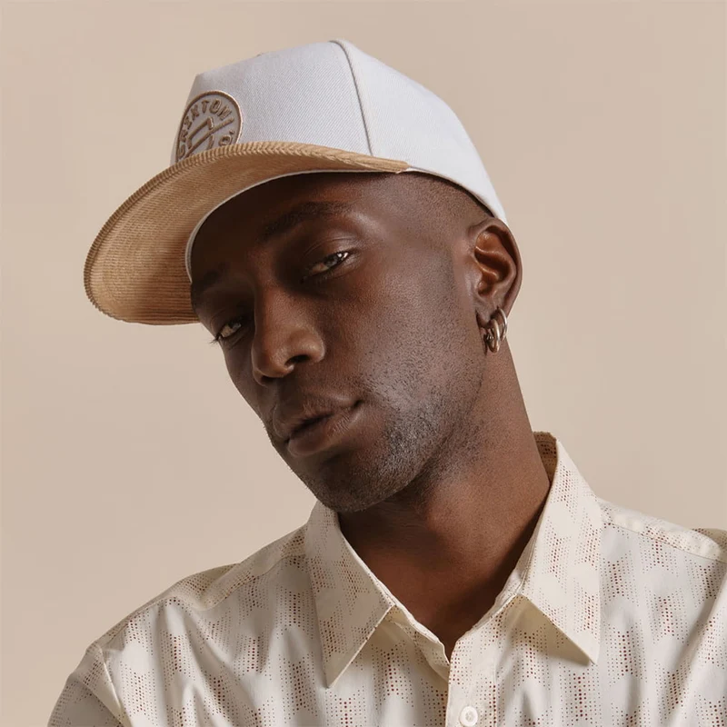 Casquette Snapback Crest MP blanc-khaki BRIXTON