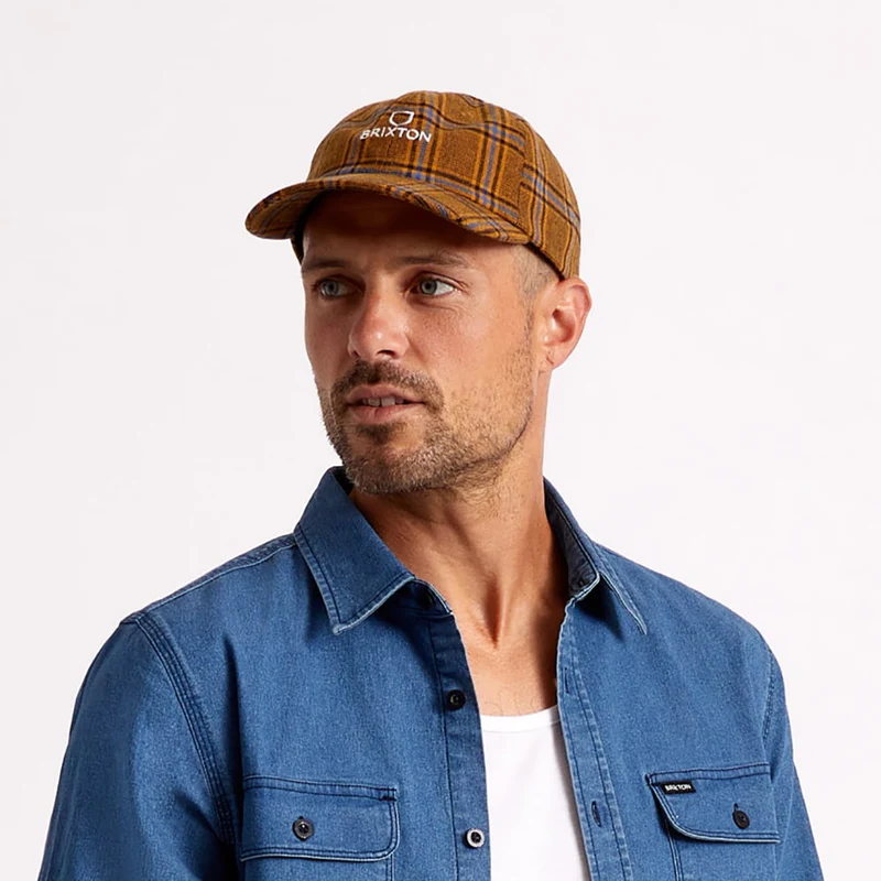 Casquette à Carreaux Alpha LP rouille mélangé BRIXTON