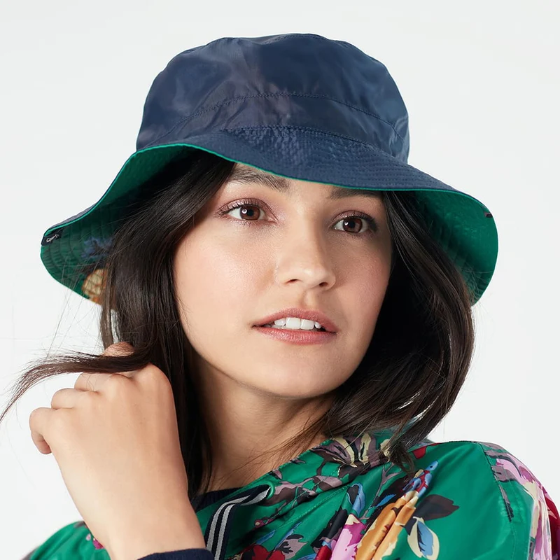 Chapeau de Pluie Réversible Floral Milport vert JOULES