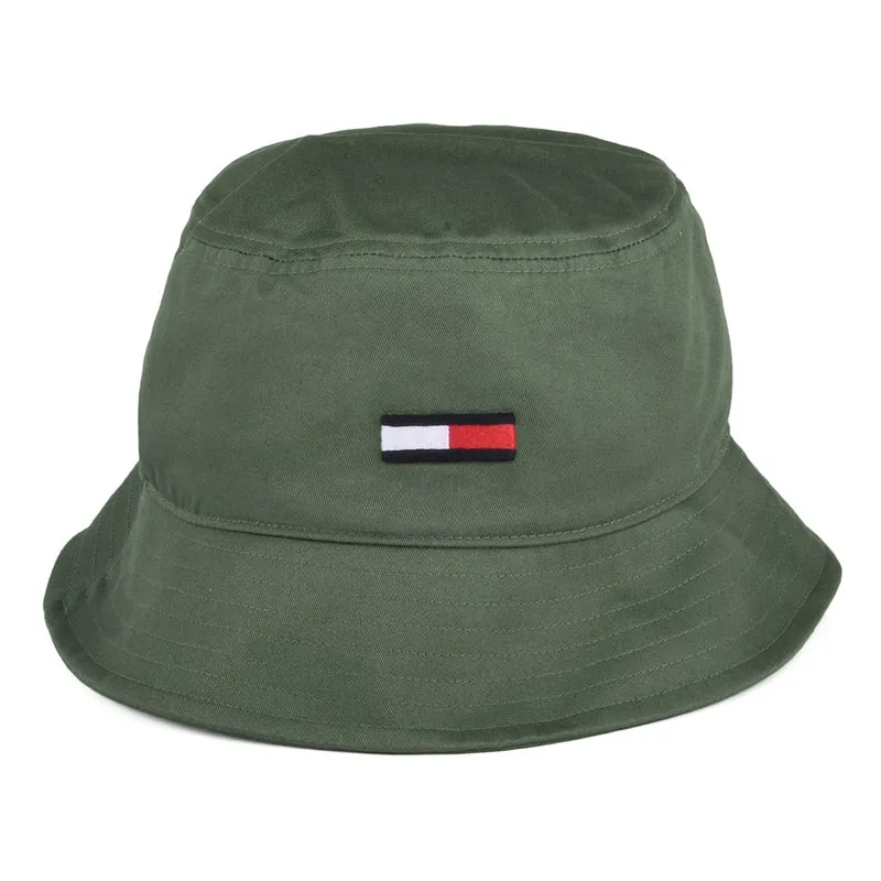 Chapeau Bob en Coton Bio TJM Flag olive foncé TOMMY HILFIGER