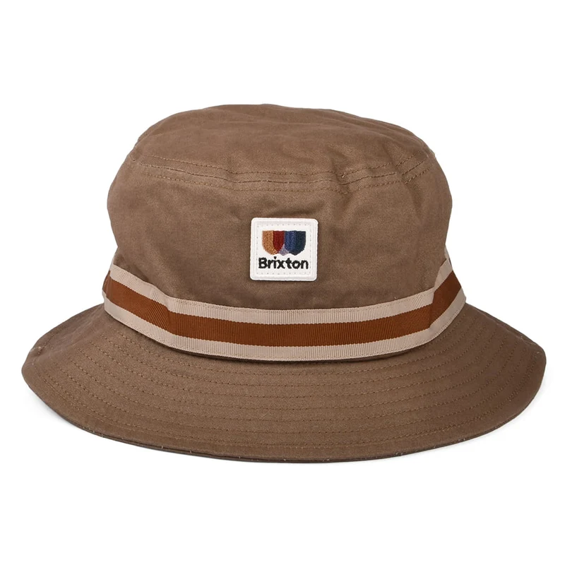 Chapeau Bob en Coton Sergé Pliable Alton marron clair BRIXTON