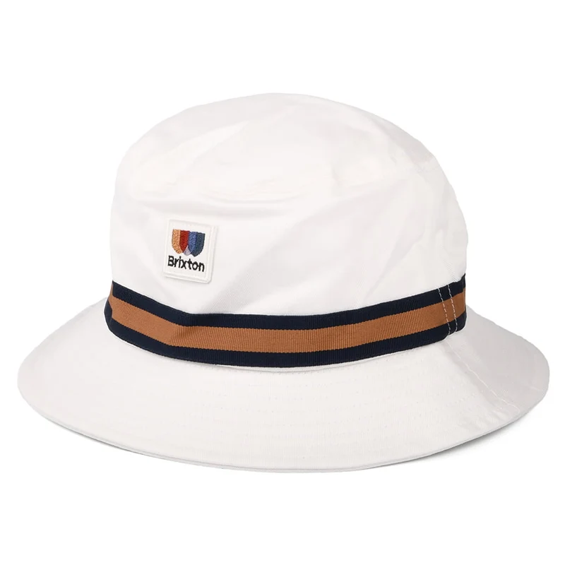 Chapeau Bob en Coton Sergé Pliable Alton blanc cassé BRIXTON