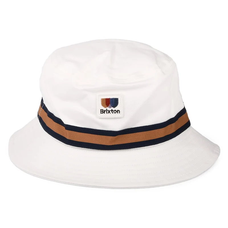 Chapeau Bob en Coton Sergé Pliable Alton blanc cassé BRIXTON