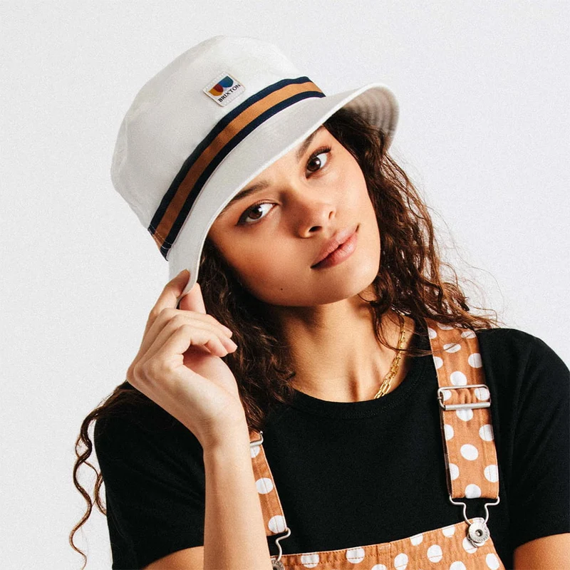 Chapeau Bob en Coton Sergé Pliable Alton blanc cassé BRIXTON