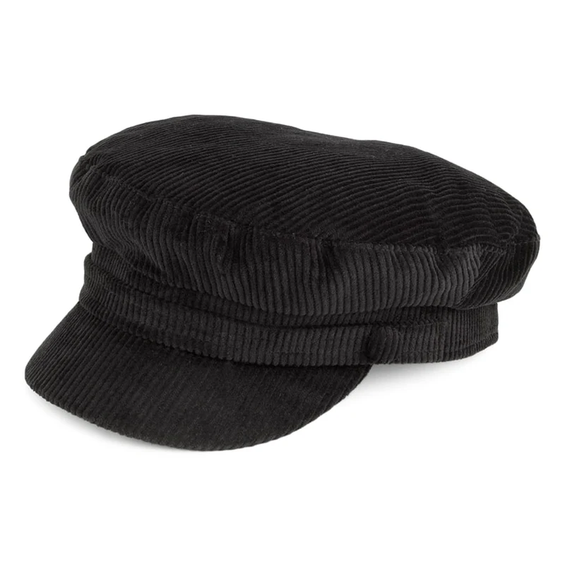 Casquette de Marin en Velours Côtelé Mariner noir FAILSWORTH