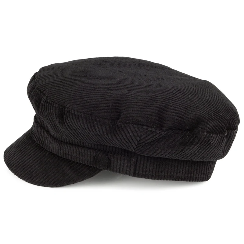 Casquette de Marin en Velours Côtelé Mariner noir FAILSWORTH