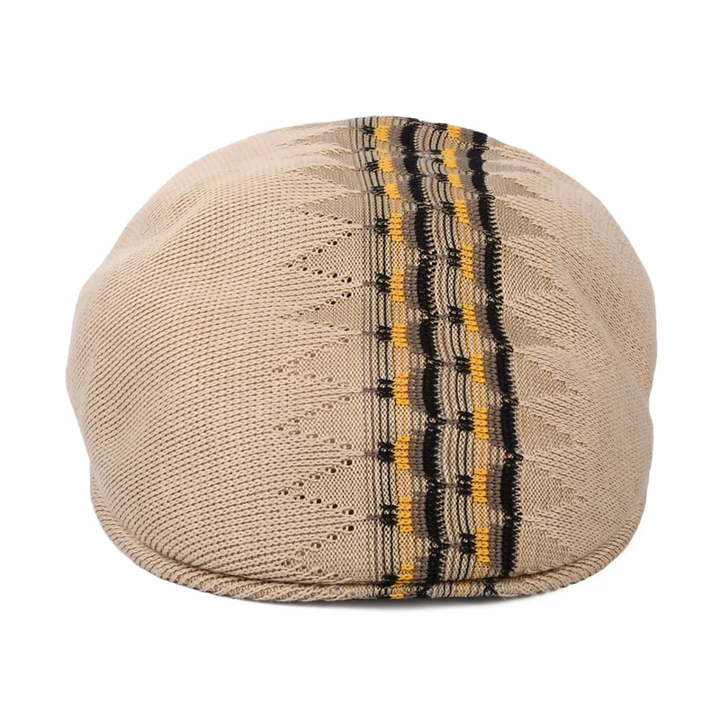 Casquette Plate Argyle Stripe 504 Special beige KANGOL