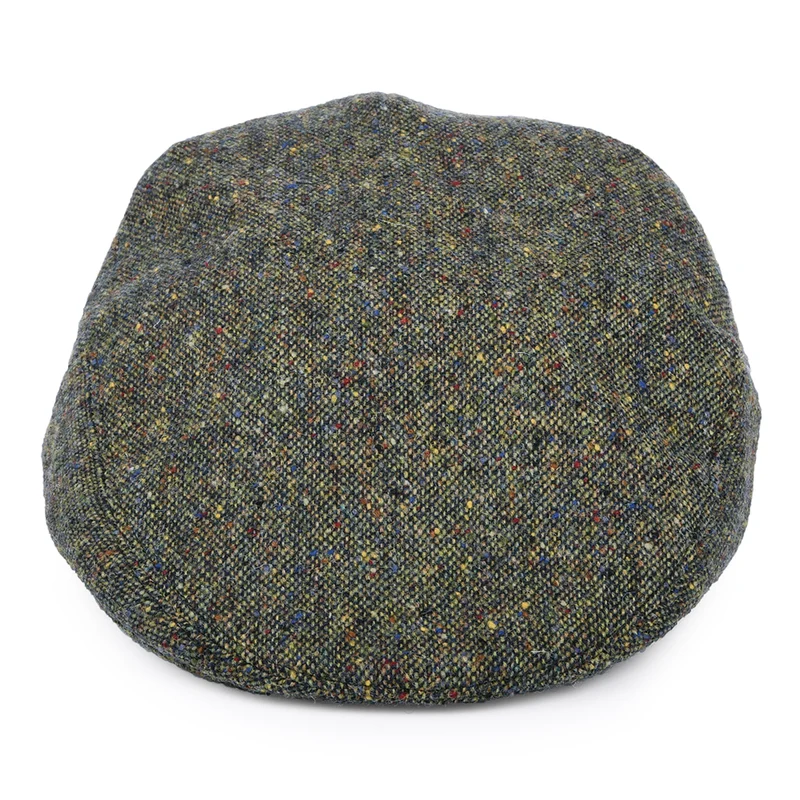 Casquette Plate en Tweed du Donegal Chiné vert CITY SPORT