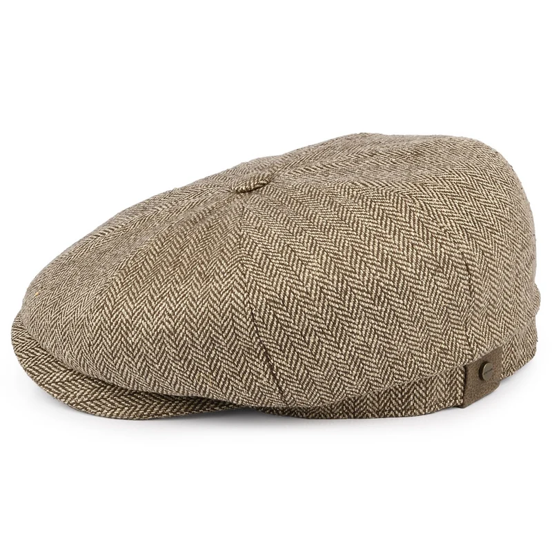 Casquette Gavroche en Soie Hatteras marron-blé STETSON