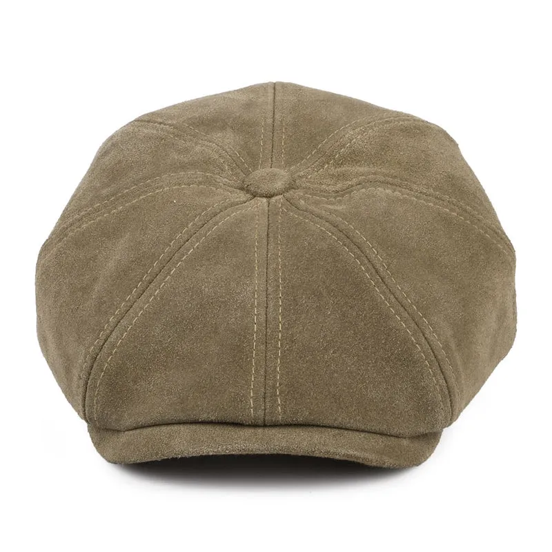 Casquette Gavroche en Daim marron clair STETSON