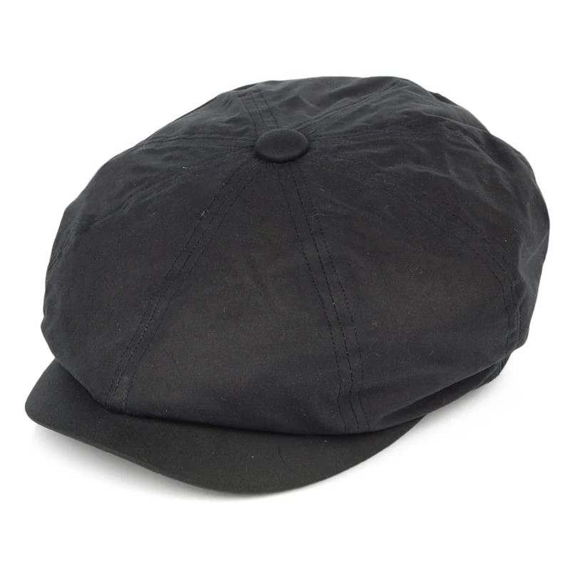 Casquette Gavroche en Coton Ciré Britannique Alfie bleu marine FAILSWORTH