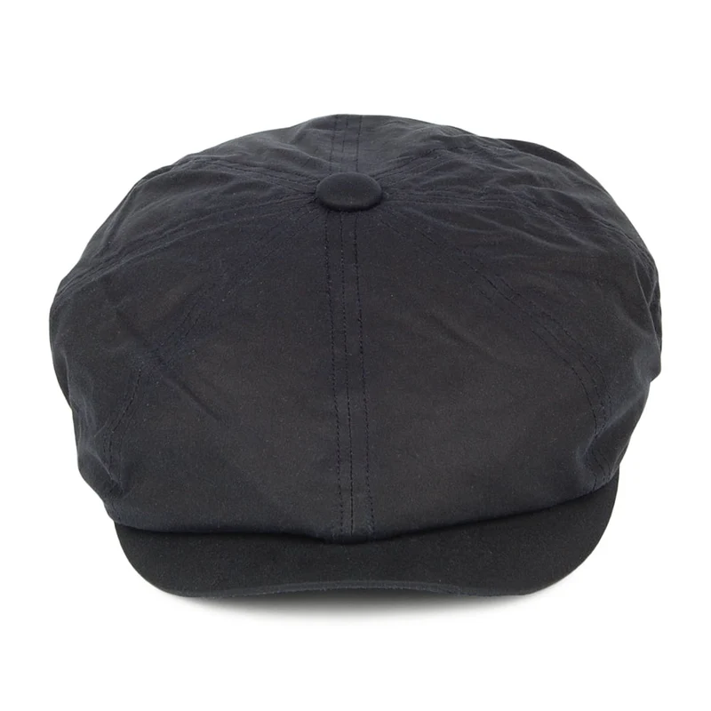 Casquette Gavroche en Coton Ciré Britannique Alfie bleu marine FAILSWORTH