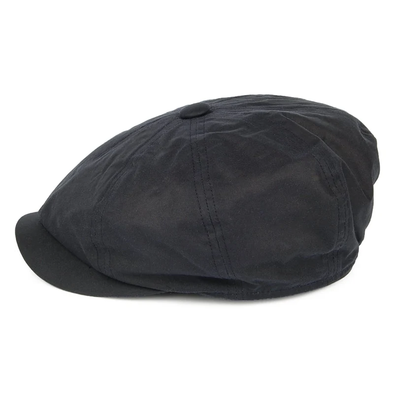 Casquette Gavroche en Coton Ciré Britannique Alfie bleu marine FAILSWORTH
