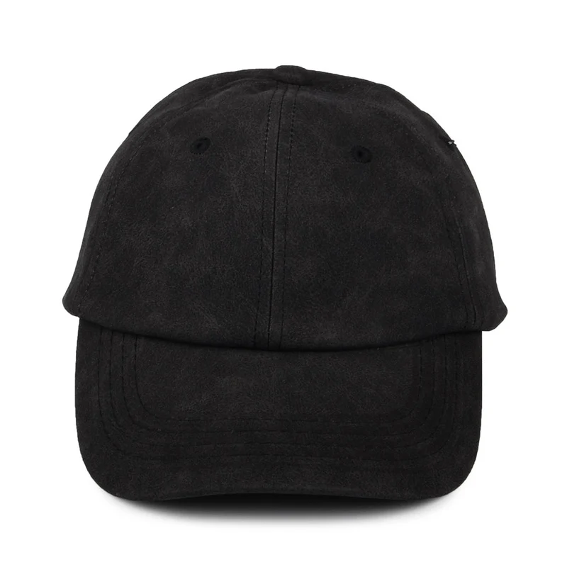 Casquette Non Structurée En Simili-Cuir Vieilli noir DORFMAN PACIFIC