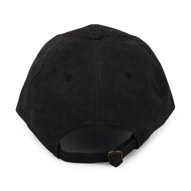 Casquette Non Structurée En Simili-Cuir Vieilli noir DORFMAN PACIFIC