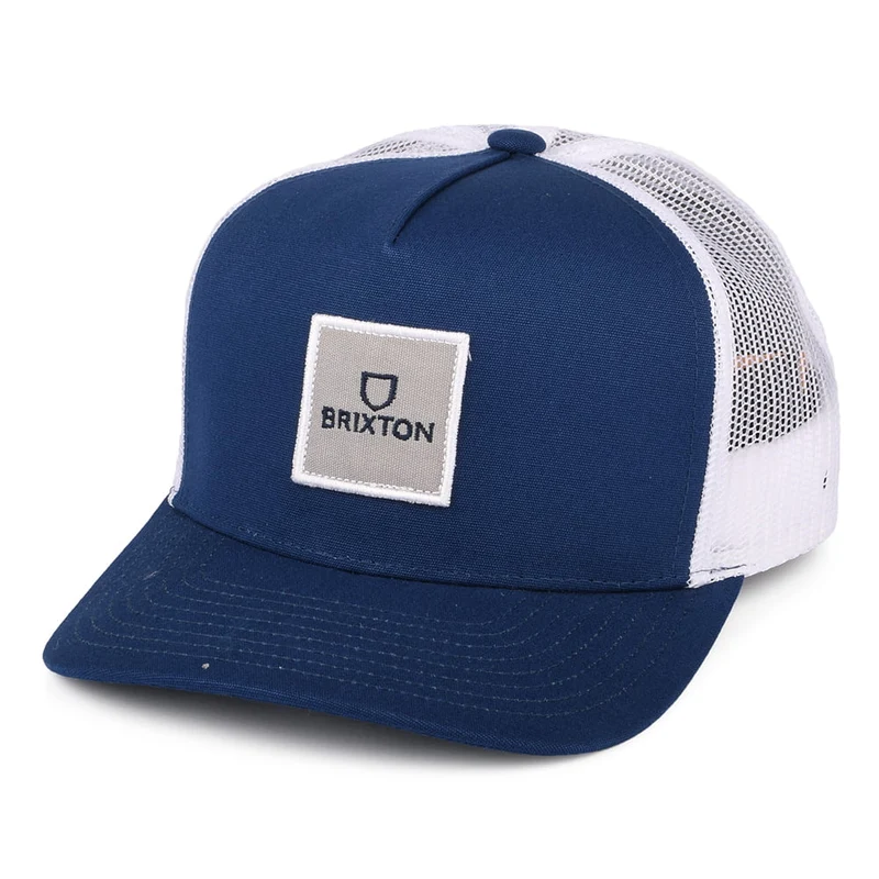 Casquette Trucker Alpha Block NetPlus MP bleu marine-blanc BRIXTON