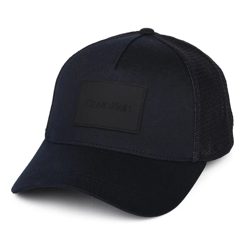 Casquette Trucker avec Patch en Caoutchouc bleu marine CALVIN KLEIN