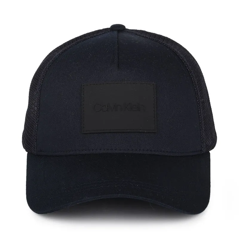 Casquette Trucker avec Patch en Caoutchouc bleu marine CALVIN KLEIN