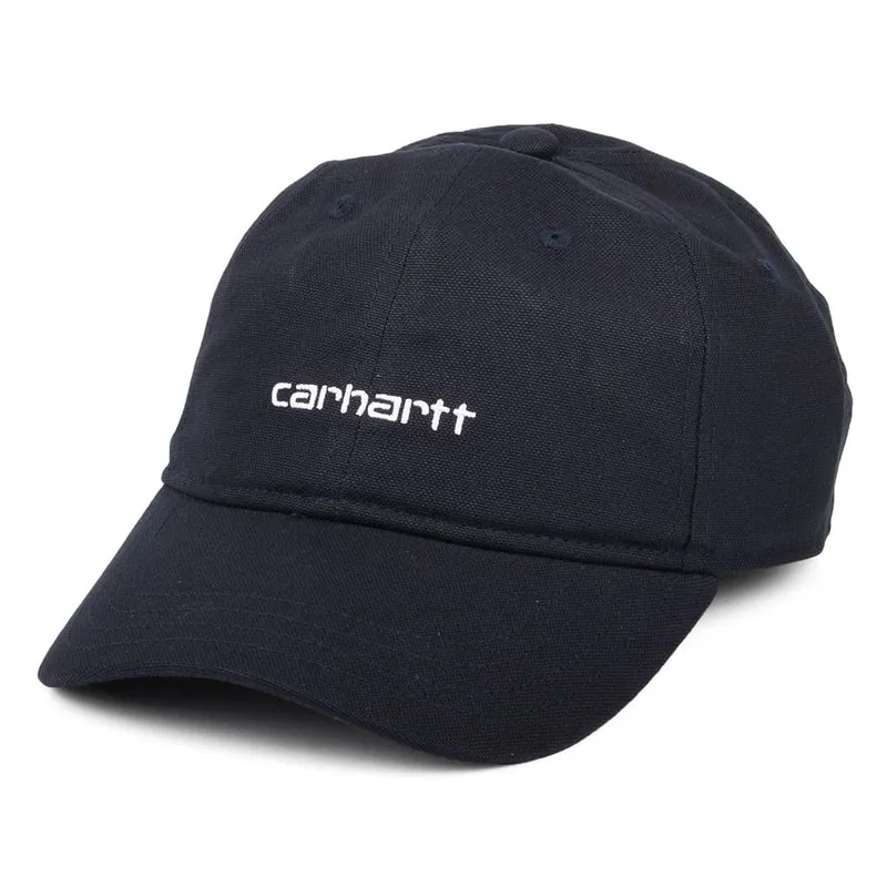 Casquette en Toile de Coton Script bleu marine foncé CARHARTT WIP
