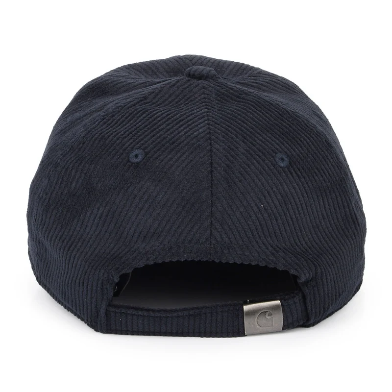 Casquette en Velours Côtelé Harlem bleu marine foncé-jaune CARHARTT WIP