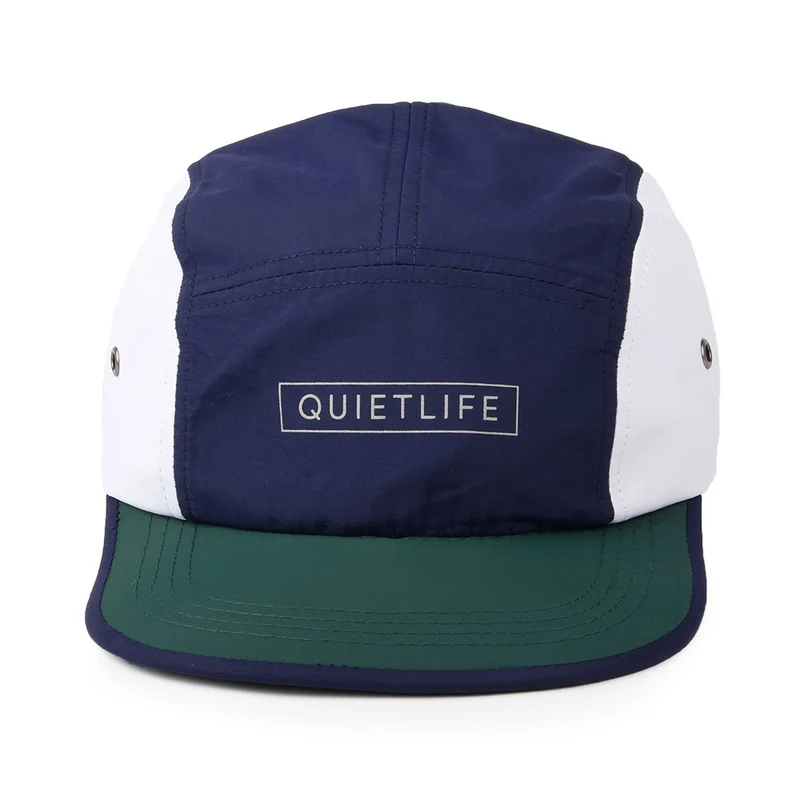 Casquette 5 Panel Colorblock bleu marine-vert THE QUIET LIFE